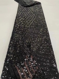 Новая Внешняя торговля африканская одежда Cheongsam ткань эластичная плотность платье с пайетками платье масонская кружевная ткань многоцветная