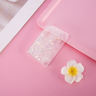 Quicksand goo card brick creative handmade DIY keychain hand account accessories ins style high color value quicksand goo card plate wholesale