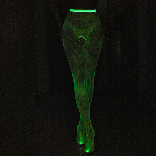 Luminous mesh socks cool luminous reflective sexy pantyhose fishnet socks hollow sexy bar flirting bottoming socks