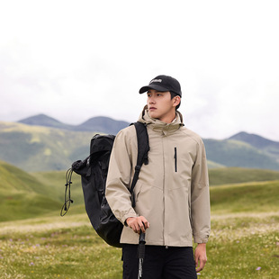 Mountain Three-in-One Jacket Women's Outdoor Men's Jacket Mountaineering Suit Couple Windproof Waterproof Autumn and Winter Jacket