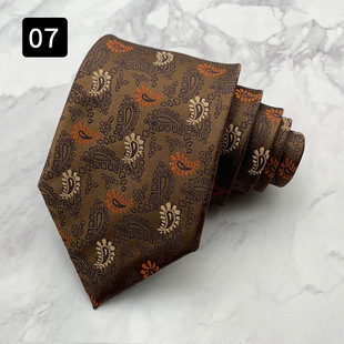 Tie Men's Forsuit Business Suit Accessories New Style Flower Khaki Champagne Coffee Brown Hand-Hit Wide 8cm