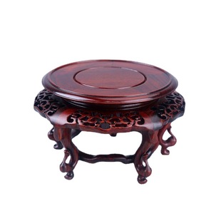 Red Sour Branches Fragrant Table Base Antique Wood Carving Ornaments Living Room Bedroom Decorative Base Crafts Gift Wholesale