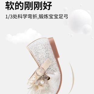 Girls Shoes Children Princess Leather Shoes 2025 Spring and Autumn New Explosions Baby Crystal Shoes Princess Style Little Girl