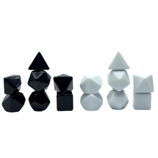 in stock straight hair multi-sided multi-color light plate dice seven-piece set of dungeons and dragons table game dice DND running group can be set