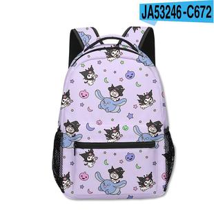 3D New Printed Surrounding Sanrio Kuromi Kuromi Cartoon Backpack for Primary and Secondary School Students