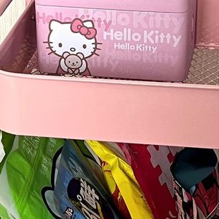 Kitty Tissue Box High Color Value Iron Box Girls' Heart Cartoon Cute Household Paper Box Student Dormitory Desktop Collection
