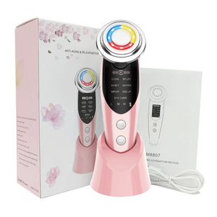 Skin Rejuvenation Color Light Facial Beauty Instrument Facial Household Ultrasonic Beauty Introduction Instrument Warm Cleansing and Cleaning Export Instrument