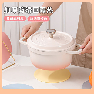 ✅ Home Kitchen Silicone Round Insulation Mat High Temperature Resistant Coaster Heat Resistant Waterproof Dining Table Insulation Mat Manufacturer Wholesale