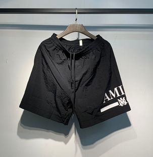 2024 summer new lettering film letter logo printing casual shorts for men and women with a batch of hair