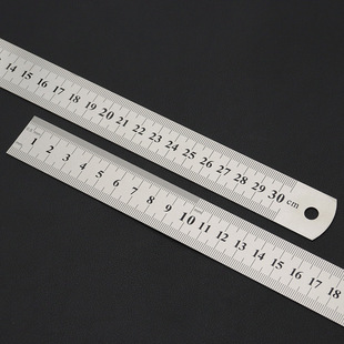 Stainless steel thickened steel ruler ruler 15/20/30/50/60cm scale clear woodworking Office drawing ruler