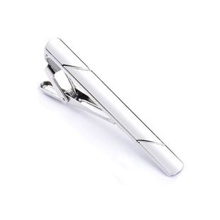 Men's formal silver tie clip fashion simple Korean metal tie clip business professional security tie clip minyi