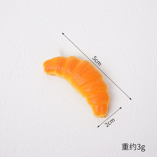 PU mini simulation bread key chain pendant fun pinch music decompression toy simulation French bun