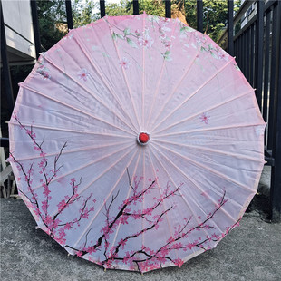 Ancient style oil paper umbrella wholesale ceiling decorative umbrella stall craft umbrella Chinese style Hanfu silk umbrella manufacturers supply