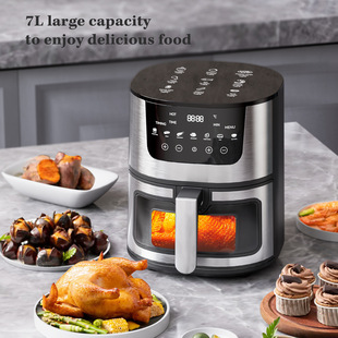 Cross-border visual Amazon air fryer multifunctional full-automatic flip-free visual electric fryer a generation of hair