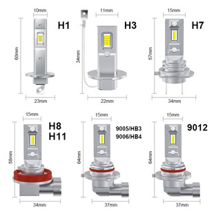 Foreign trade new car led headlight 1:1 in-line mini H1 H7 H3 H11 P13W9005 9006 bulb