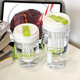 New high-value student water cup portable children's sippy cup cute male and female students double drinking cup gift customization
