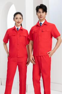 Customized Summer Short-Sleeved Thin Pure Cotton Work Clothes Suit Men's Labor Protection Wear-Resistant Tops and Pants Custom-Made Factory Clothes and Work Clothes
