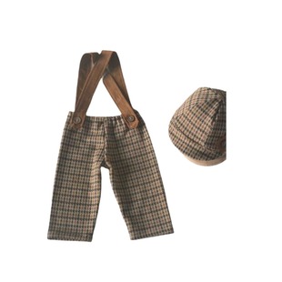 Cross-border new newborn photography clothing hexagonal cap overalls suit infant photography props clothing supplies