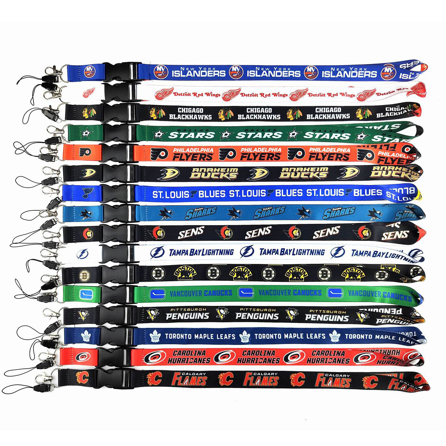 Foreign Trade Wholesale Nhl National Hockey League Club Work Id Card Holder, Factory Badge, Clip-On Long Phone Lanyard