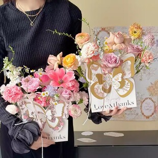 New Mother's Day Flower Three-dimensional Packaging Box Flower Flying Butterfly Dance Flower Set Box Butterfly Gift Box Floriculture Flower bouquet gift box