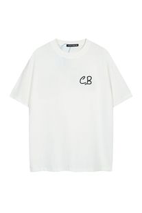 CB ICON High Street Tide бренд London Limited слоган буква с логотипом свободной футболки с коротким рукавом с круглым вырезом для мужчин и женщин