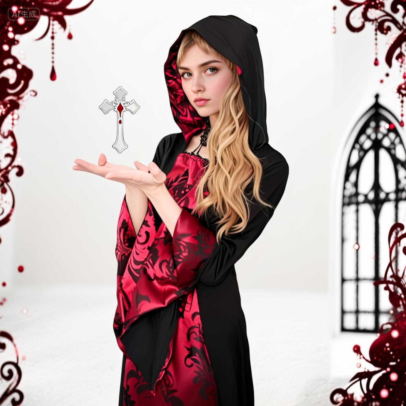 Amazon Halloween Cape Vampire Character Ghost Festival Party Atmosphere-Enhancing Performance Costume Role-Playing