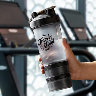 Creative Fitness Shake Cup Large Capacity Leak-proof Portable Drop-proof Fitness Kettle Sports Kettle Plastic Shake Cup