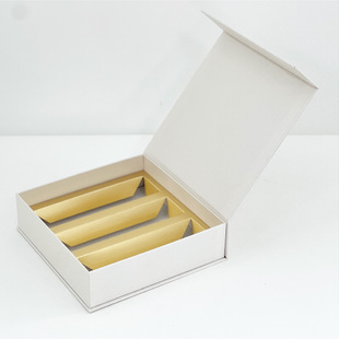 Magnetic Solid Color Cosmetic Bag Suit Hanfu Cosmetic Gift Box Essential Oil Packaging Box Book-Shaped Box Flip Cover Gift Box