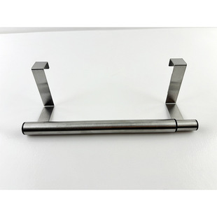 Stainless Steel Punch-Free Hanging Door Towel Rack Kitchen Cabinet Door Telescopic Rag Hanger Storage Rack Towel Bar