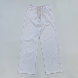 South Korea Niche Zhao Rusi Same-style Sports Pants with Loop Waist Lace-up Wide Leg Pants Sweatpants Casual Pants Straight Leg Pants