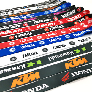 Motorcycle Long Lanyard MOTO Mobile Phone Work Card Hanging Neck Thermal Transfer Ribbon Car LOGO Ribbon