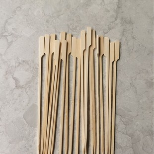 Barbecue bamboo stick 25cm ultra-fine round Rod cold pot string iron cannon string disposable tool bowl chicken Guandong boiled BBQ