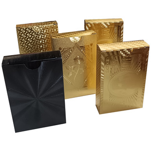 Gold Poker PVC Plastic Poker Creative Tuhao Gold Metal Park Card Gold Foil Poker