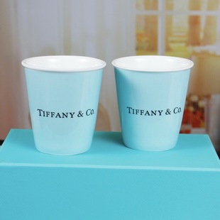 T family classic blue bone china cup ceramic cup water cup holding pair of cups mug drinking cup mouth cup gift box suit