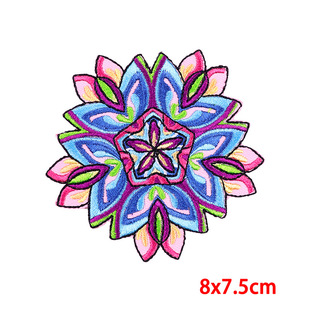 Cross-border dedicated bohemian embroidery cloth stickers DIY hot sale incentive text flower in stock coat patch stickers