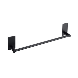 Bathroom Kitchen Towel Bar Punch-Free Adhesive Stainless Steel Hanging Rod Black Brushed Cross-Border Hot Sale