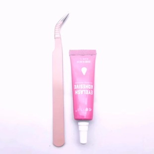 False eyelash tweezers glue daily travel novice essential