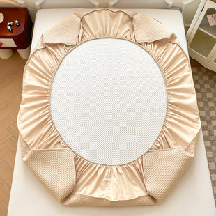 Thickened Class A Raw Cotton Sanding Towel Embroidered Padded Cotton Bed Cover Sheet Protective Cover Non-Slip Bed Cover Cartoon