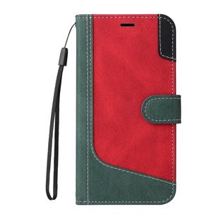 Applicable to A13 A33 A53 A73A32 A42 A52 A72 A22A12A03S two-color stitching leather case