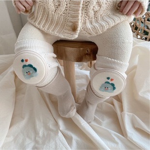 Korean-style Animal Embroidered Mesh Baby's Summer Crawling Mesh Breathable Knee Pad Children's Four Seasons Toddler Socks Protective Cover