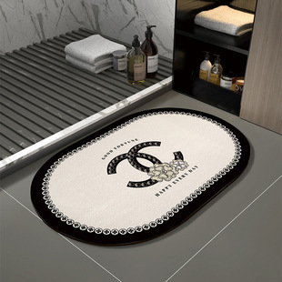 Xiao Xiang Feng Bathroom Absorbent Floor Mat Toilet Light Luxury Diatom Mud Foot Mat Door Dirt Resistant Wear-resistant Easy-care Foot Mat