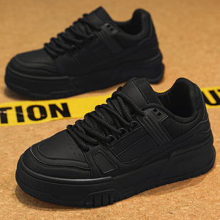 White Shoes Men's Shoes Summer 2024 New Breathable Thick-Soled Heightening Niche Sports Sneakers Youth Casual Trendy Shoes