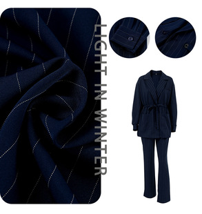 Cross-border Niche European and American Striped Suit 2023 Autumn New Casual Fashion Street Trend Long Sleeve Trousers