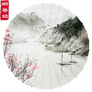 Handmade Luzhou Water-sharing Oil Paper Umbrella Rain-proof Sunscreen Chinese Style National Style Retro Style Dance Props Ancient Style Landscape