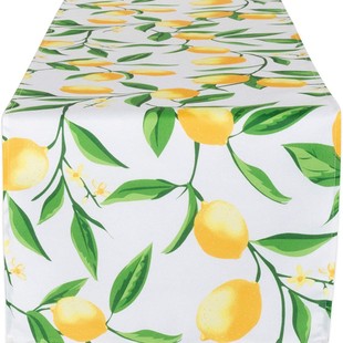 Summer Fruit Lemon Printed Table Towel Outdoor Waterproof Fresh Simple Table Flag Kitchen Decorative in stock Table Towel