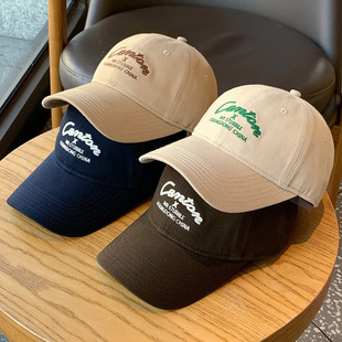 Original baseball cap with big head and big face can be worn with wide brim to show face small pure cotton peaked cap for boys and girls