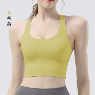 Hundred Mu Sports Yoga Underwear High Strength Running Fitness Shockproof Bra Vest Solid Cup Cross Beauty Back