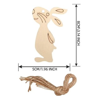 Easter Egg Wooden Craft Pendant Easter Day Party Decoration DIY Handmade Picture Egg Wood Chip