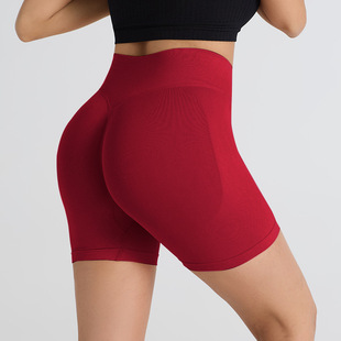 Sports Fitness Shorts Women's Outer Wear Running Breathable Peach Hip Yoga Pants Hip Tight Triple Pants Summer Shorts