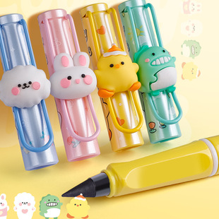 In stock cartoon eternal pencil students' endless pencil children's primary school grade one automatic pencil writing